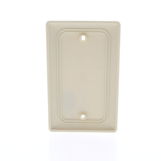 Hubbell NP13I Ivory 1-Gang Blank Unbreakable Standard Wallplate Cover Box Mount