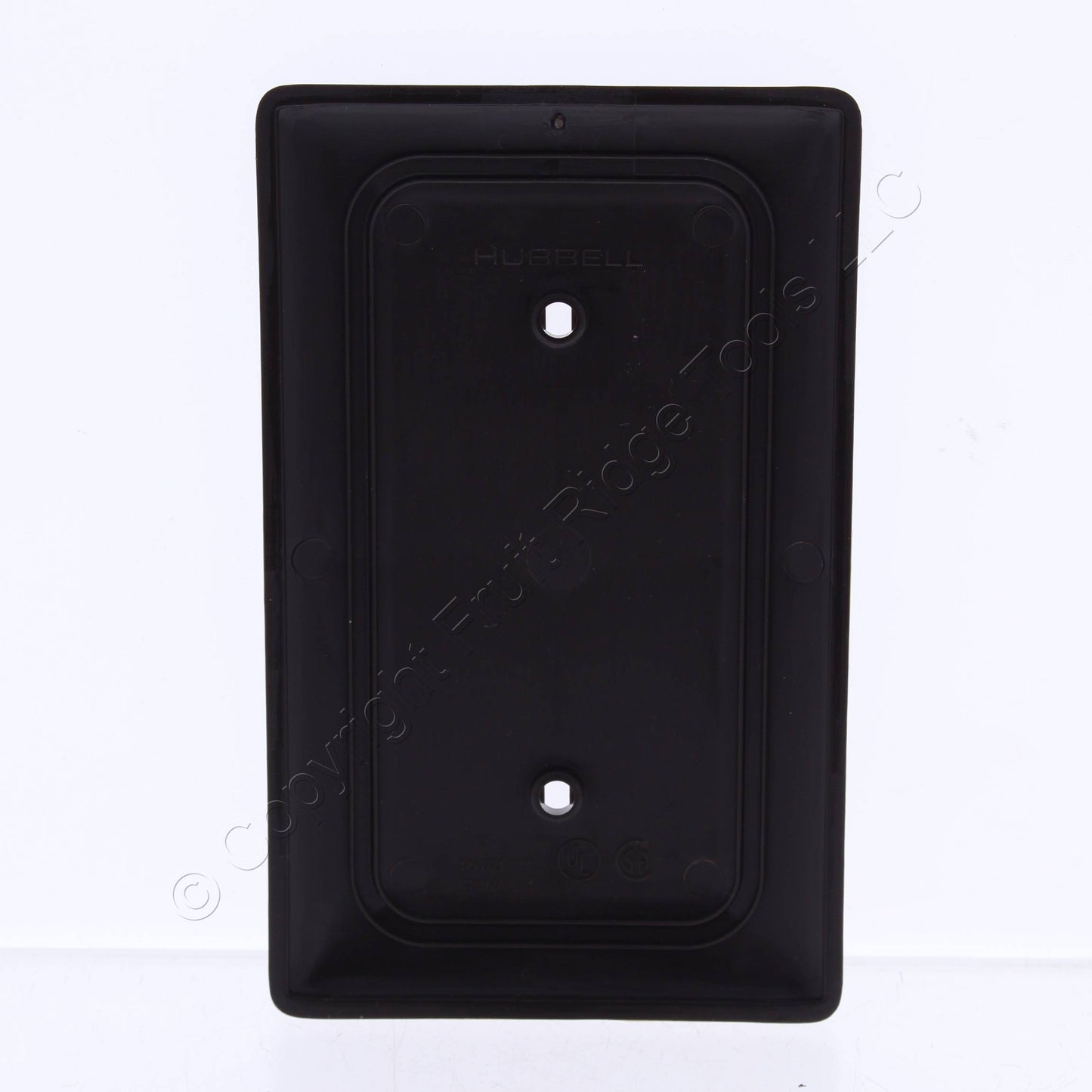 Hubbell NP14 Brown 1-Gang Blank Unbreakable Nylon Cover Strap Mount Wallplate