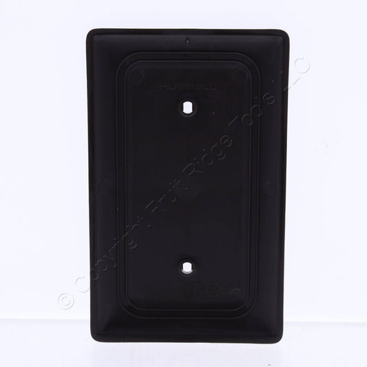 Hubbell NP14 Brown 1-Gang Blank Unbreakable Nylon Cover Strap Mount Wallplate