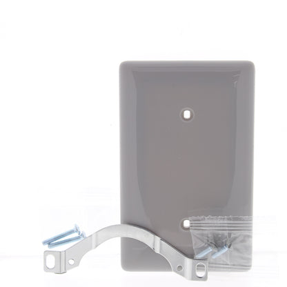 Hubbell NP14GY Gray 1-Gang Blank Unbreakable Standard Wallplate Covers 25pcs