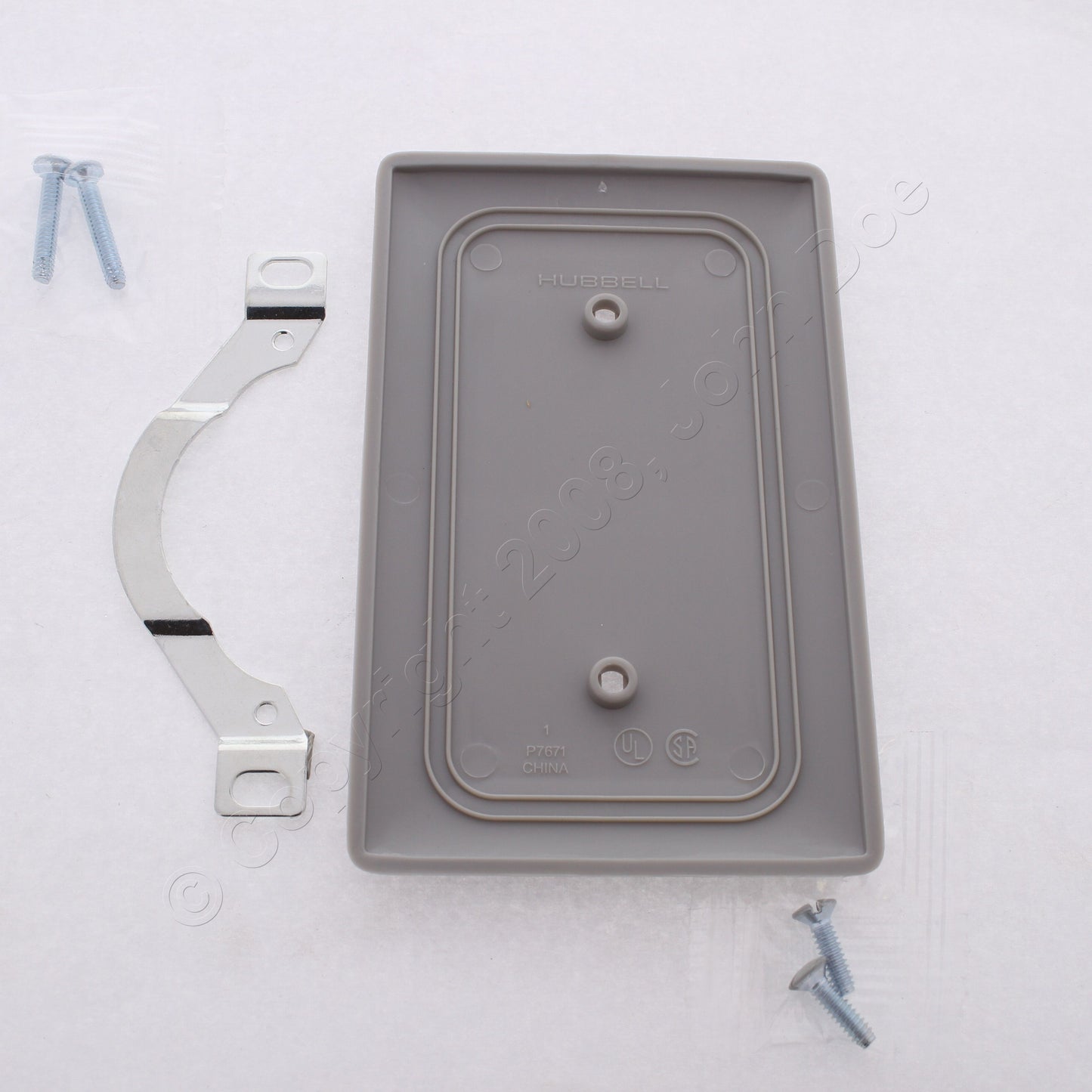 Hubbell NP14GY Gray 1-Gang Blank Unbreakable Standard Wallplate Covers 25pcs