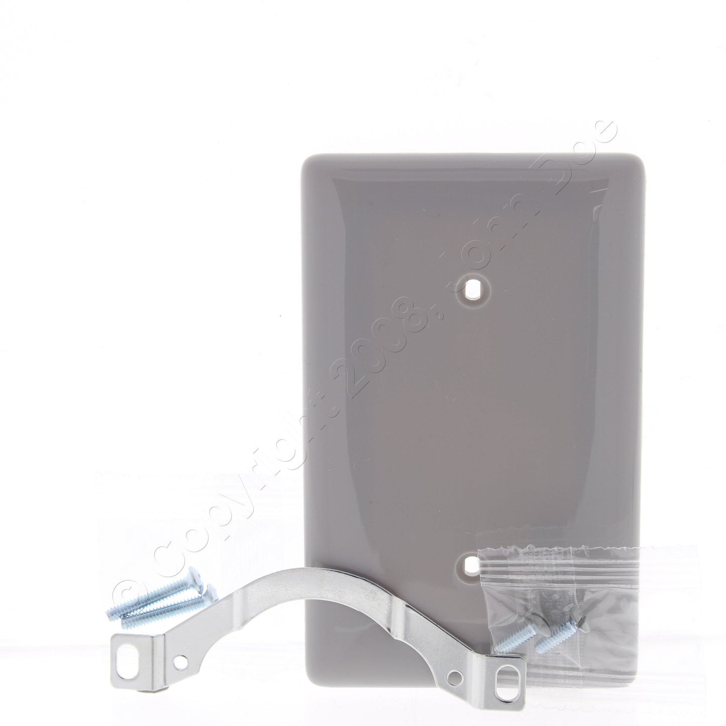 Hubbell NP14GY Gray 1-Gang Blank Nylon Standard Size Wallplate Cover Strap Mount