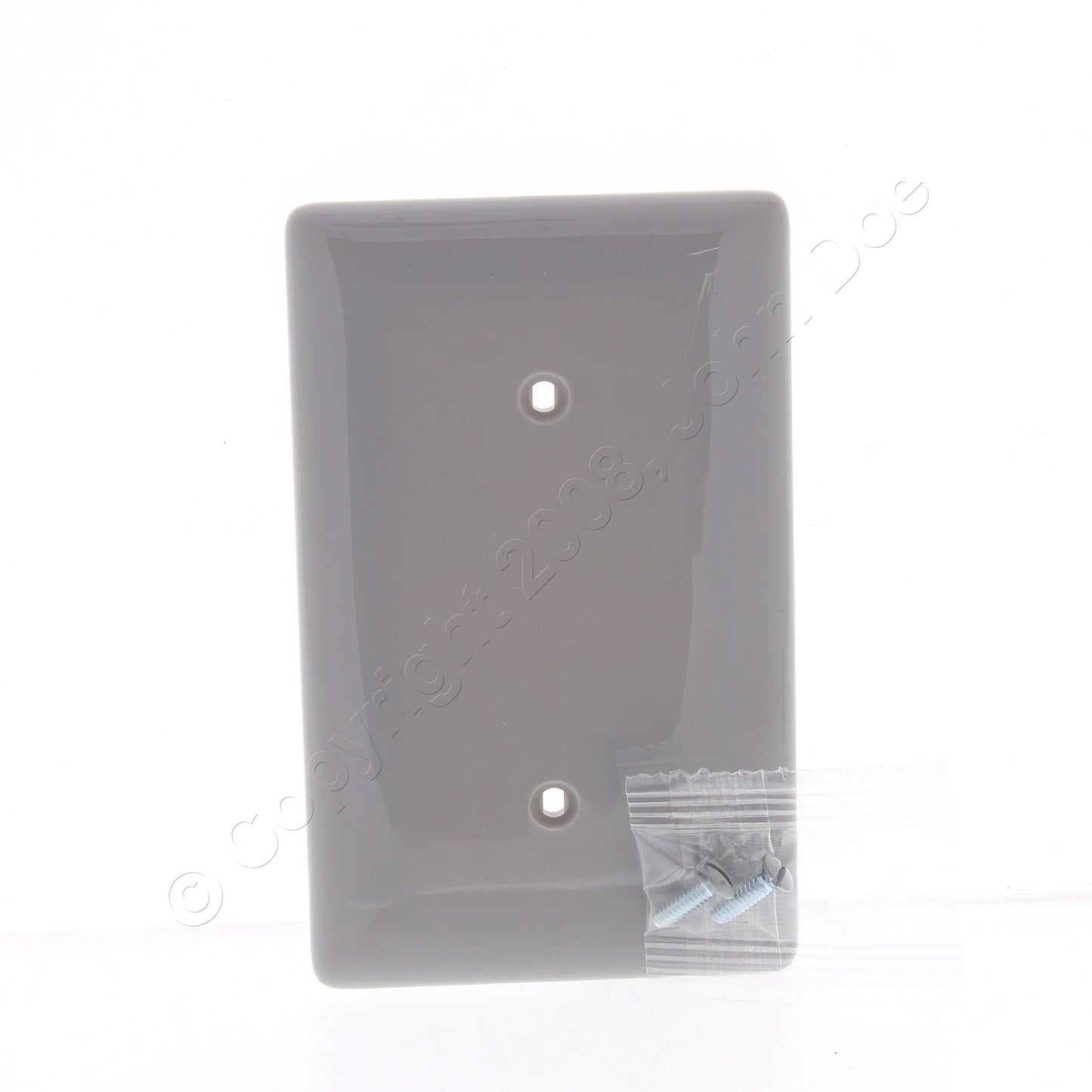 Hubbell NP14GY Gray 1-Gang Blank Nylon Standard Size Wallplate Cover Strap Mount