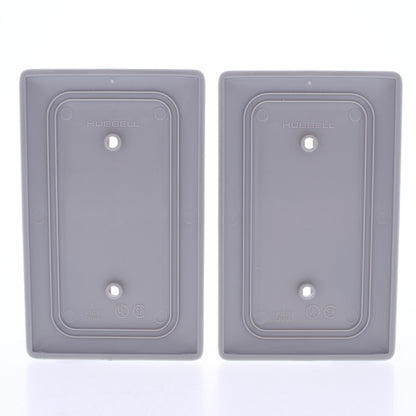 Hubbell NP14GY Gray 1-Gang Blank Unbreakable Standard Wallplate Strap Mount 2pcs