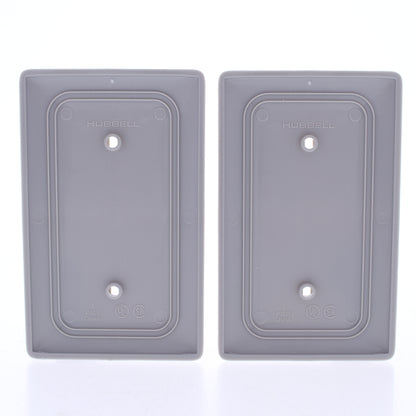 Hubbell NP14GY Gray 1-Gang Blank Unbreakable Standard Wallplate Strap Mount 2pcs