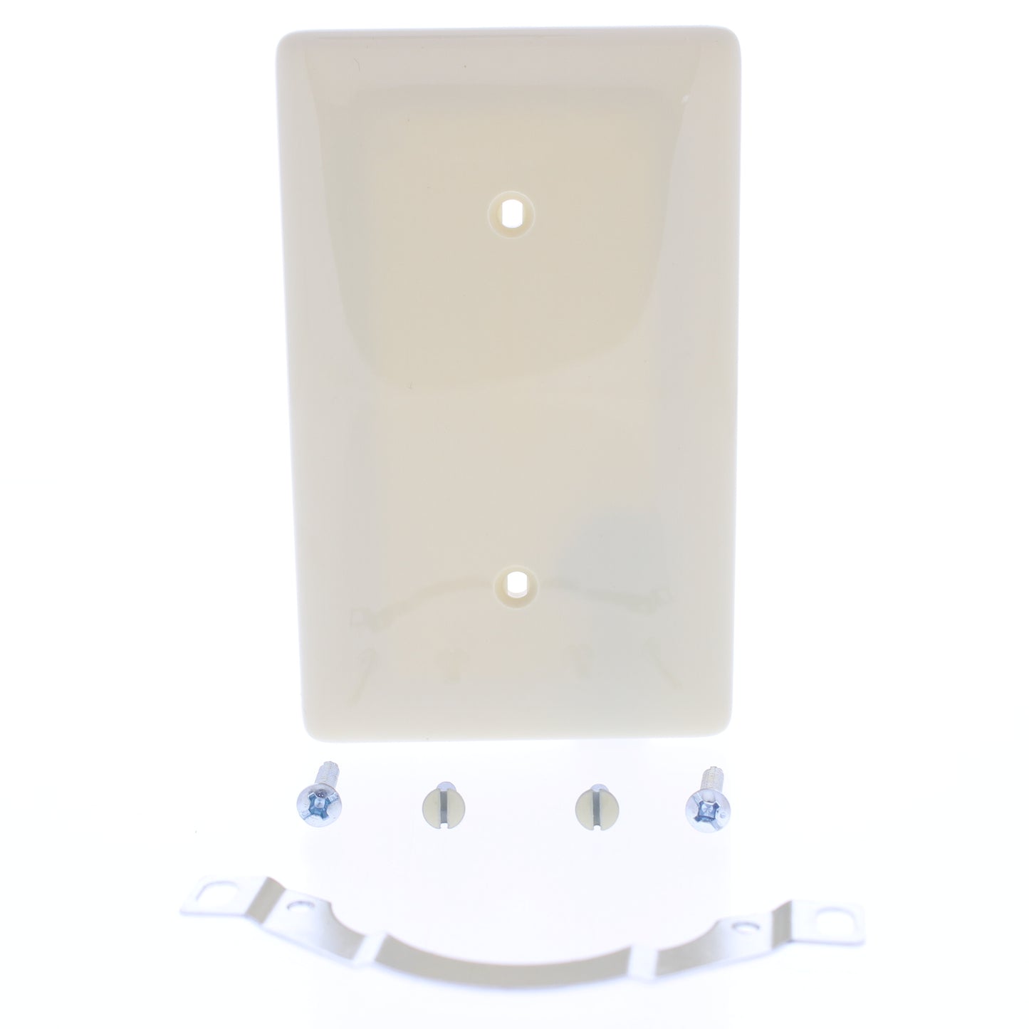 Hubbell NP14I Ivory 1-Gang Blank Nylon Standard Size Wallplate Cover Strap Mount