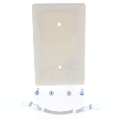 Hubbell NP14I Ivory 1-Gang Blank Nylon Standard Size Wallplate Cover Strap Mount