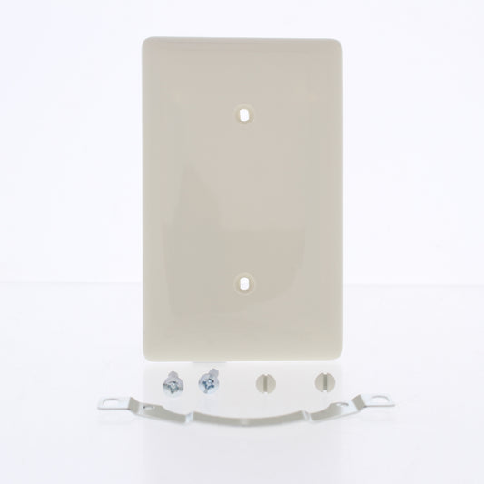 Hubbell NP14OW Office White 1-Gang Blank Unbreakable Standard Wallplates 25pcs