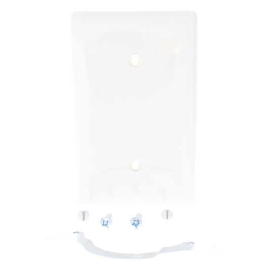 Hubbell NP14OW Office White 1-Gang Blank Nylon Cover Strap Mounting Wallplate