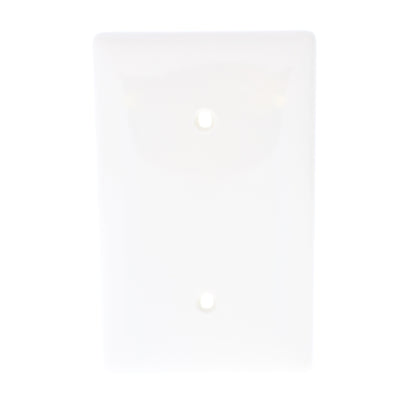 Hubbell NP14OW Office White 1-Gang Blank Nylon Cover Strap Mounting Wallplate