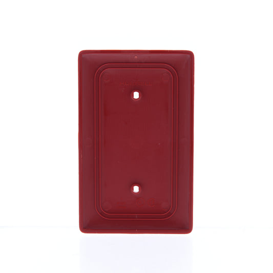 Hubbell NP14R Red 1-Gang Blank Unbreakable Standard Wallplate Cover Strap Mount