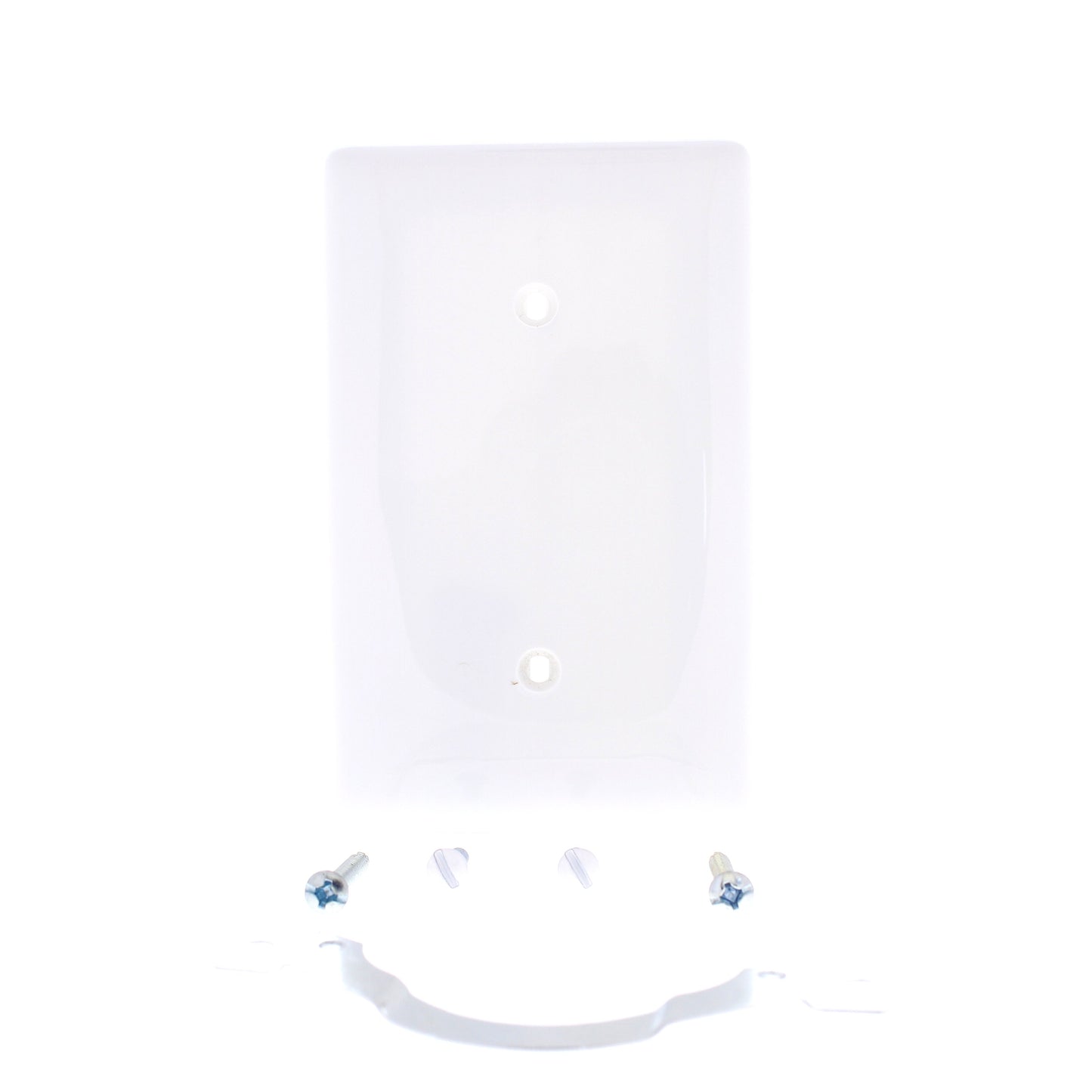 Hubbell NP14W White 1-Gang Blank Unbreakable Nylon Cover Strap Mount Wallplate
