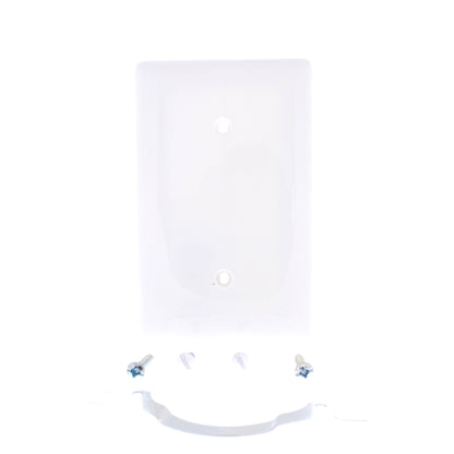 Hubbell NP14W White 1-Gang Blank Unbreakable Nylon Cover Strap Mount Wallplate