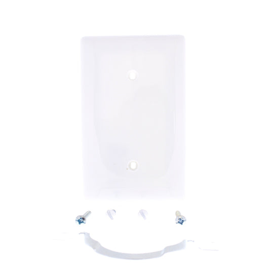 Hubbell NP14W White 1-Gang Blank Unbreakable Nylon Cover Strap Mount Wallplate