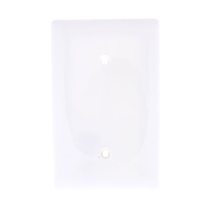 Hubbell NP14W White 1-Gang Blank Unbreakable Nylon Cover Strap Mount Wallplate