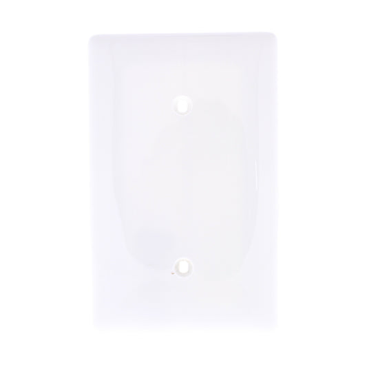Hubbell NP14W White 1-Gang Blank Unbreakable Nylon Cover Strap Mount Wallplate