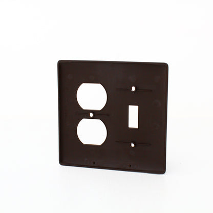 Hubbell NP18 Brown 2-Gang Toggle Duplex Unbreakable Nylon Wallplate Cover 3pcs