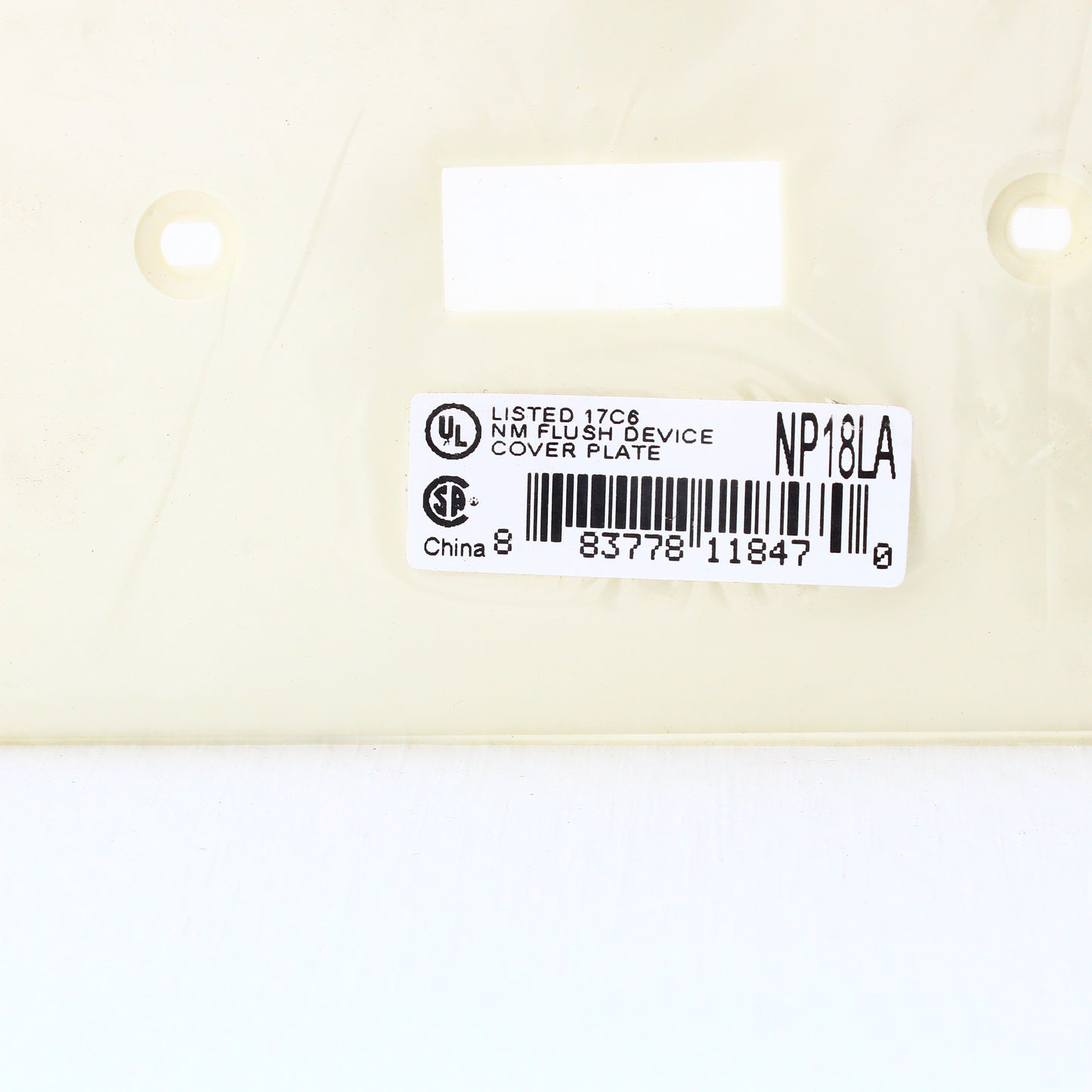 Hubbell NP18LA Light Almond 2-Gang Toggle Duplex Outlet Unbreakable Wallplate
