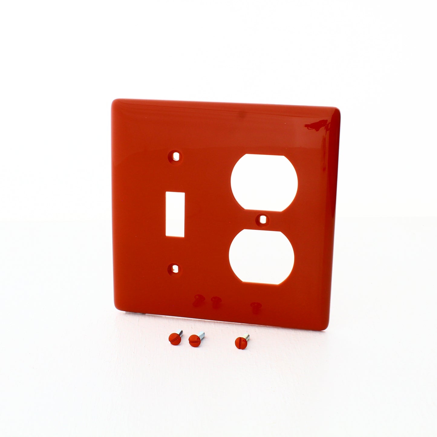 3 Hubbell Red 2-Gang Unbreakable Wallplates Switch Duplex Receptacle Cover NP18R
