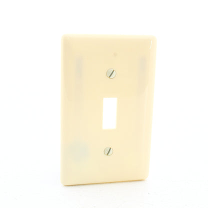 Hubbell NP1AL Almond 1-Gang Toggle Switch Unbreakable Standard Wallplate Cover