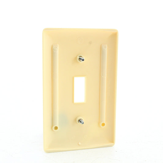 Hubbell NP1AL Almond 1-Gang Toggle Switch Unbreakable Standard Wallplate Cover