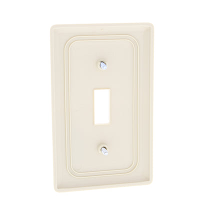 Hubbell NP1I Ivory 1-Gang Toggle Switch Unbreakable Standard Wallplates 25-Pack