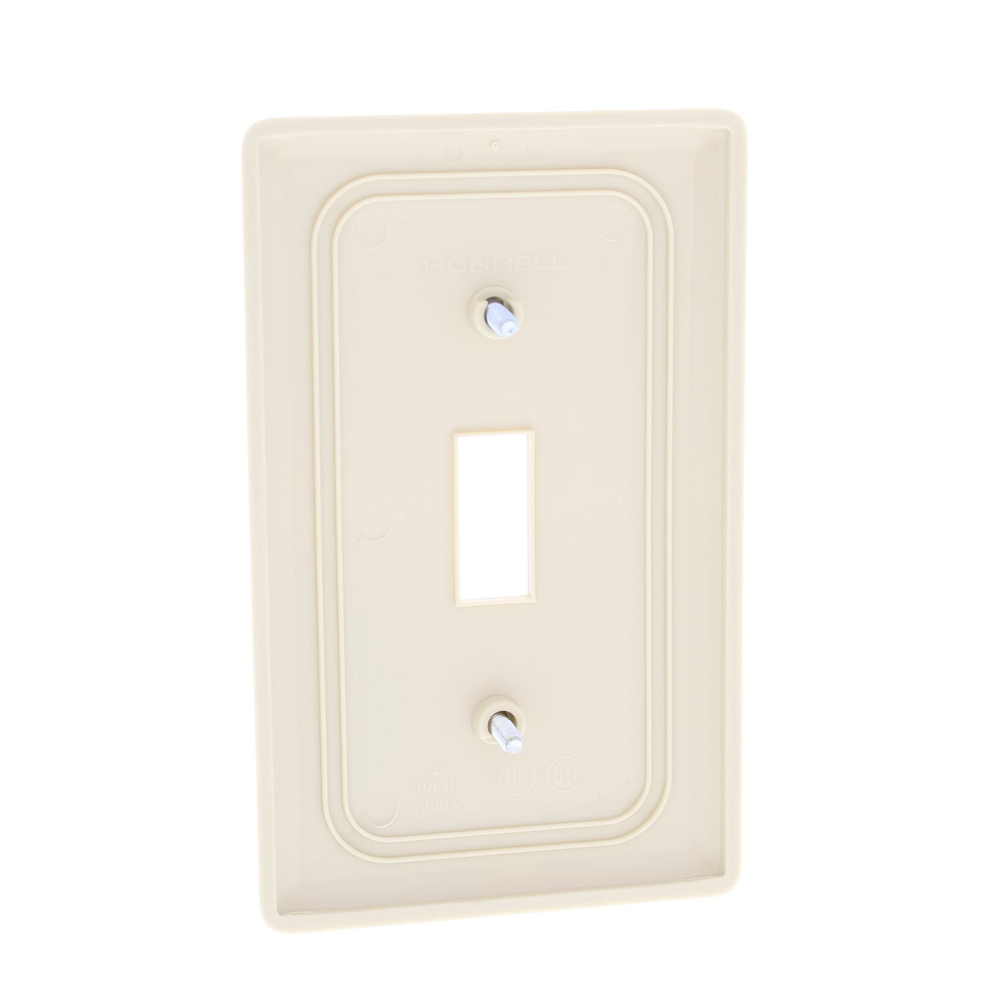 Hubbell NP1I Ivory 1-Gang Toggle Switch Unbreakable Standard Wallplate Cover