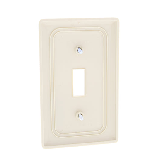 Hubbell NP1I Ivory 1-Gang Toggle Switch Unbreakable Standard Wallplate Cover