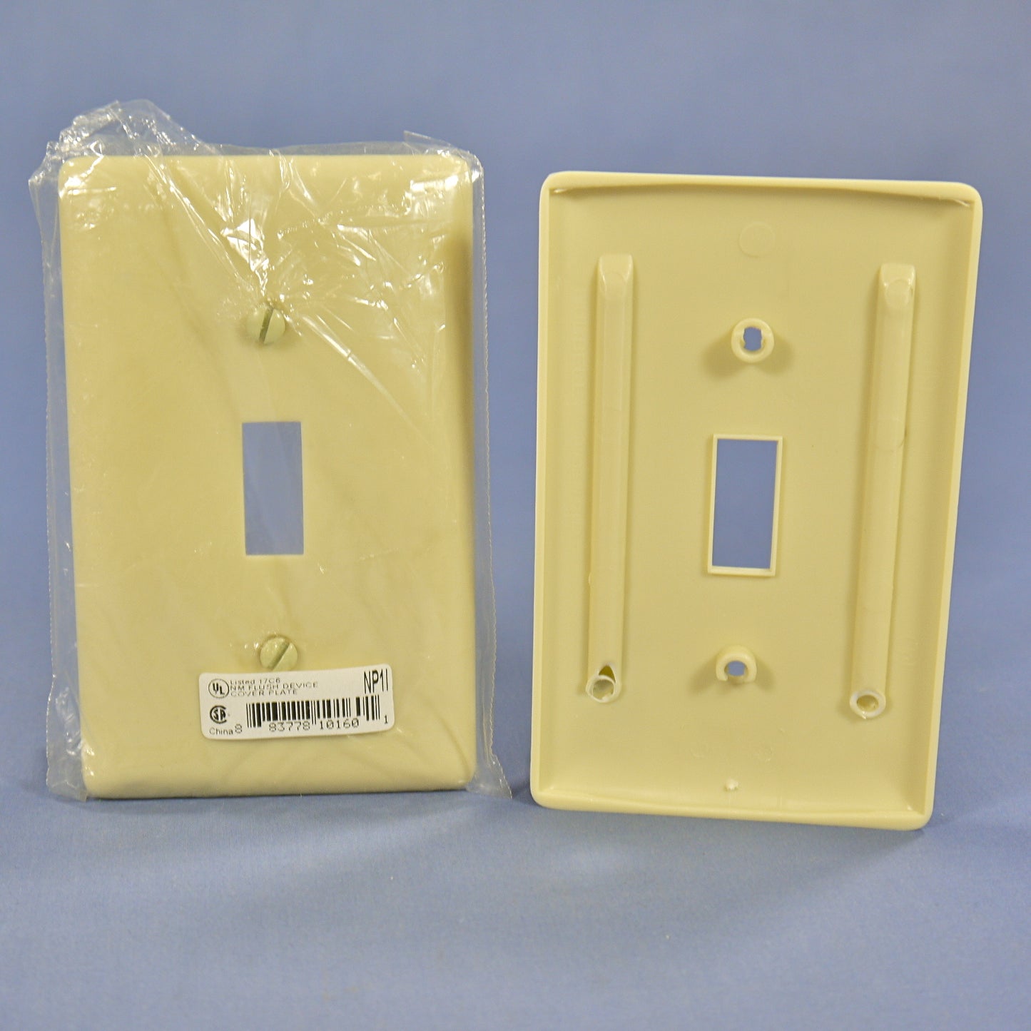 Hubbell NP1I Ivory 1-Gang Toggle Switch Unbreakable Standard Wallplates 4-Pack