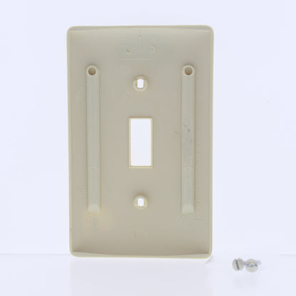 Hubbell NP1I10Z Ivory 1-Gang Toggle Switch Unbreakable Standard Wallplates 10pcs