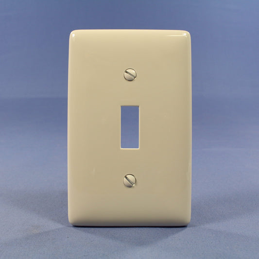 Hubbell NP1LA Light Almond 1-Gang Toggle Switch Unbreakable Standard Wallplate