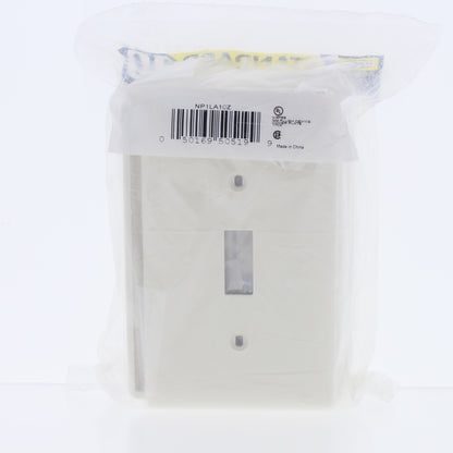 Hubbell NP1LA10 Light Almond 1-Gang Toggle Switch Nylon Wallplate Covers 10pcs