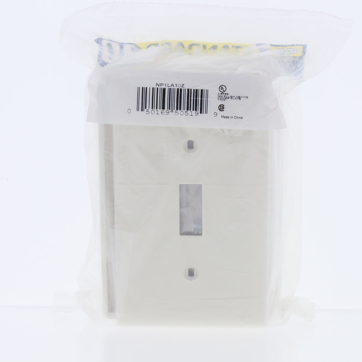 Hubbell NP1LA10 Light Almond 1-Gang Toggle Switch Nylon Wallplate Covers 10pcs