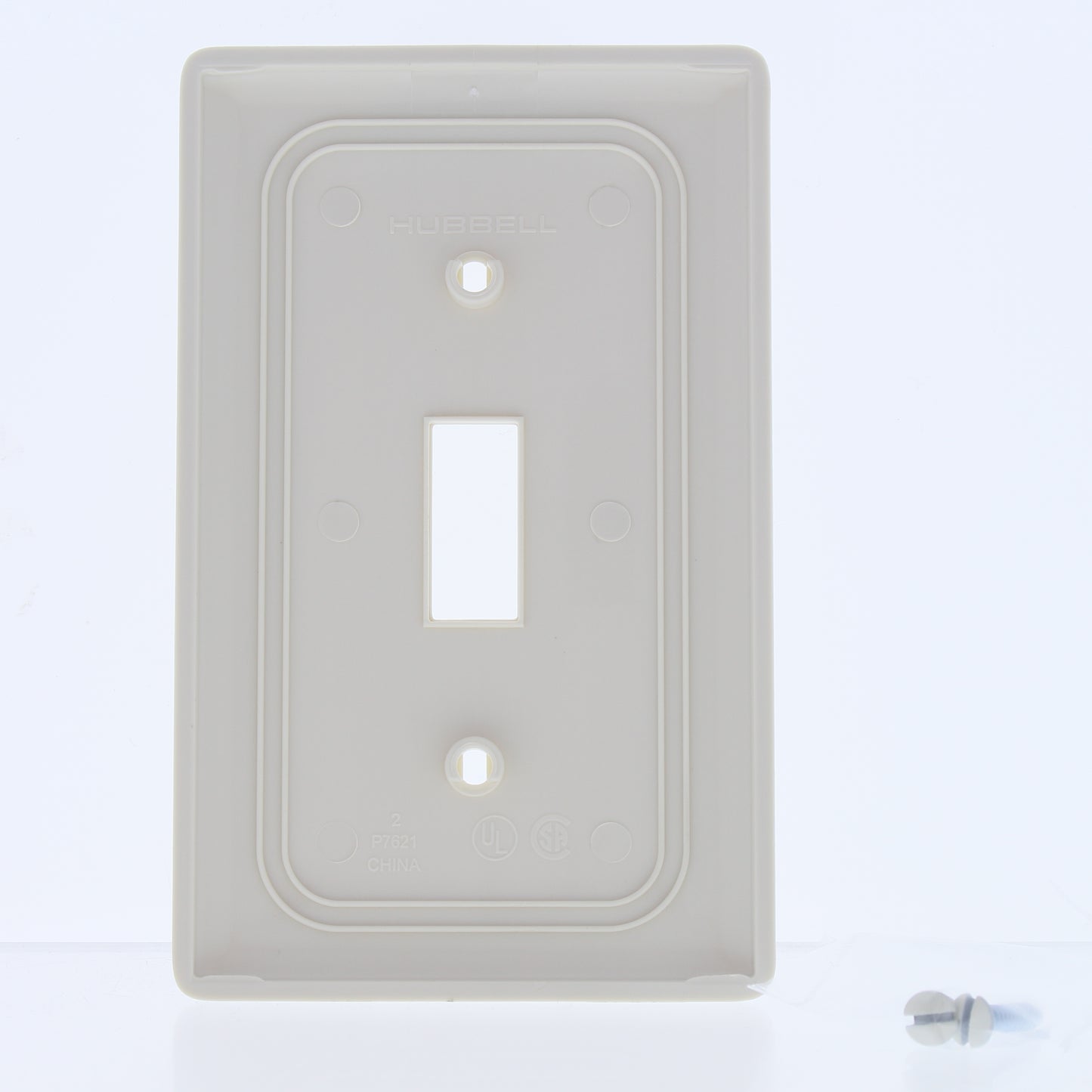 Hubbell NP1LA10 Light Almond 1-Gang Toggle Switch Nylon Wallplate Covers 10pcs
