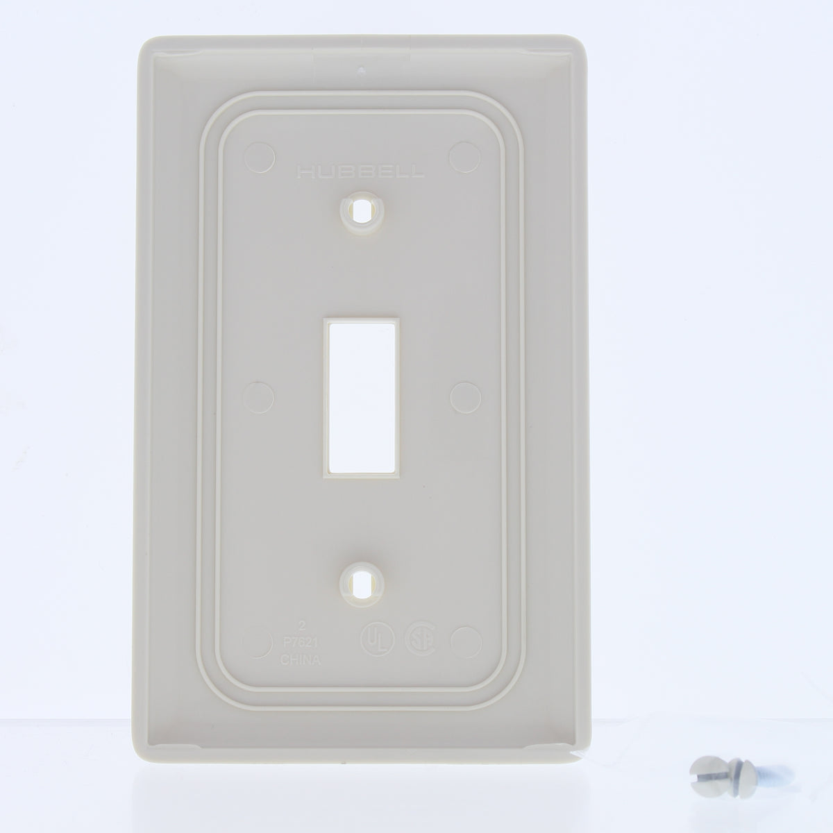 Hubbell NP1LA10 Light Almond 1-Gang Toggle Switch Nylon Wallplate Covers 10pcs
