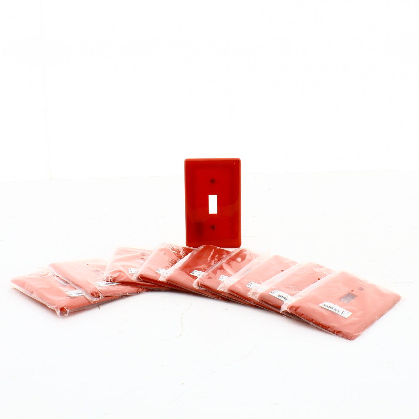 Hubbell NP1R Red 1-Gang Toggle Switch Unbreakable Standard Wallplates 10-Pack
