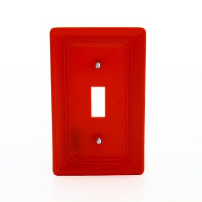 Hubbell NP1R Red 1-Gang Toggle Switch Unbreakable Standard Wallplates 10-Pack