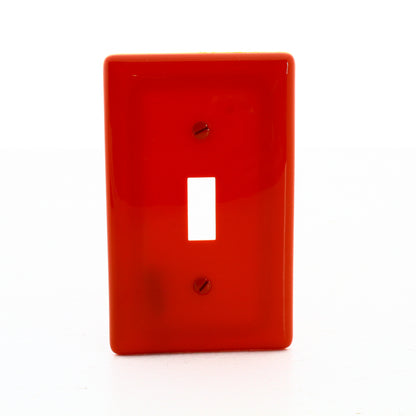 Hubbell NP1R Red 1-Gang Toggle Switch Unbreakable Standard Wallplates 10-Pack