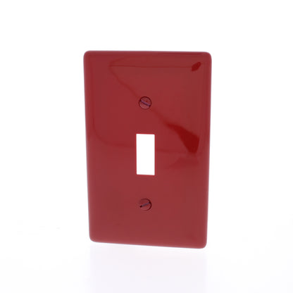 Hubbell NP1R Red 1-Gang Toggle Switch Unbreakable Standard Wallplates 25-Pack