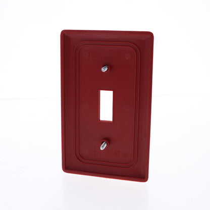 Hubbell NP1R Red 1-Gang Toggle Switch Unbreakable Standard Wallplates 25-Pack