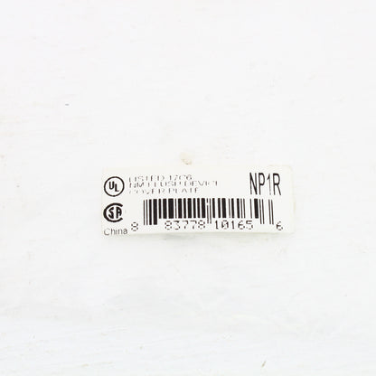Hubbell NP1R Red 1-Gang Toggle Switch Unbreakable Nylon Standard Wallplate Cover