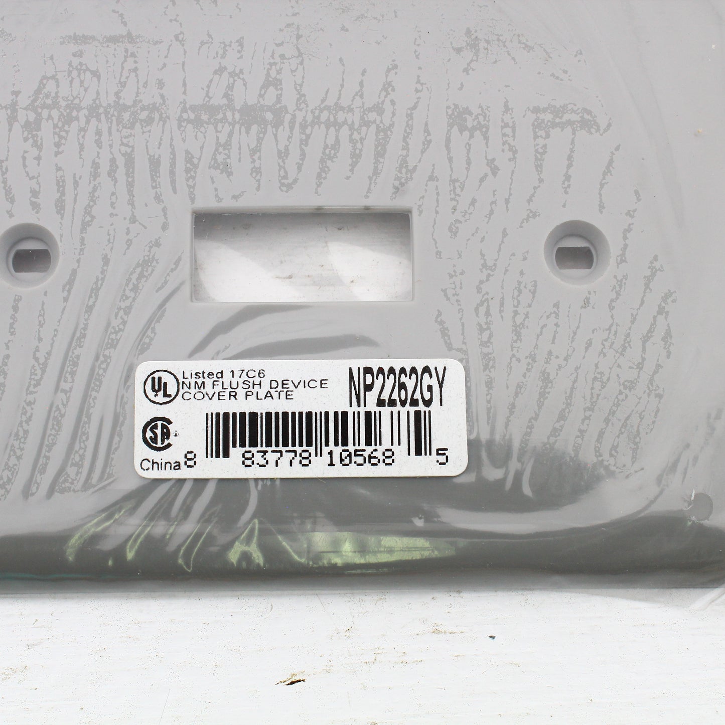 Hubbell NP2262GY Gray 4-Gang Toggle Decorator Unbreakable Nylon Wallplate Cover