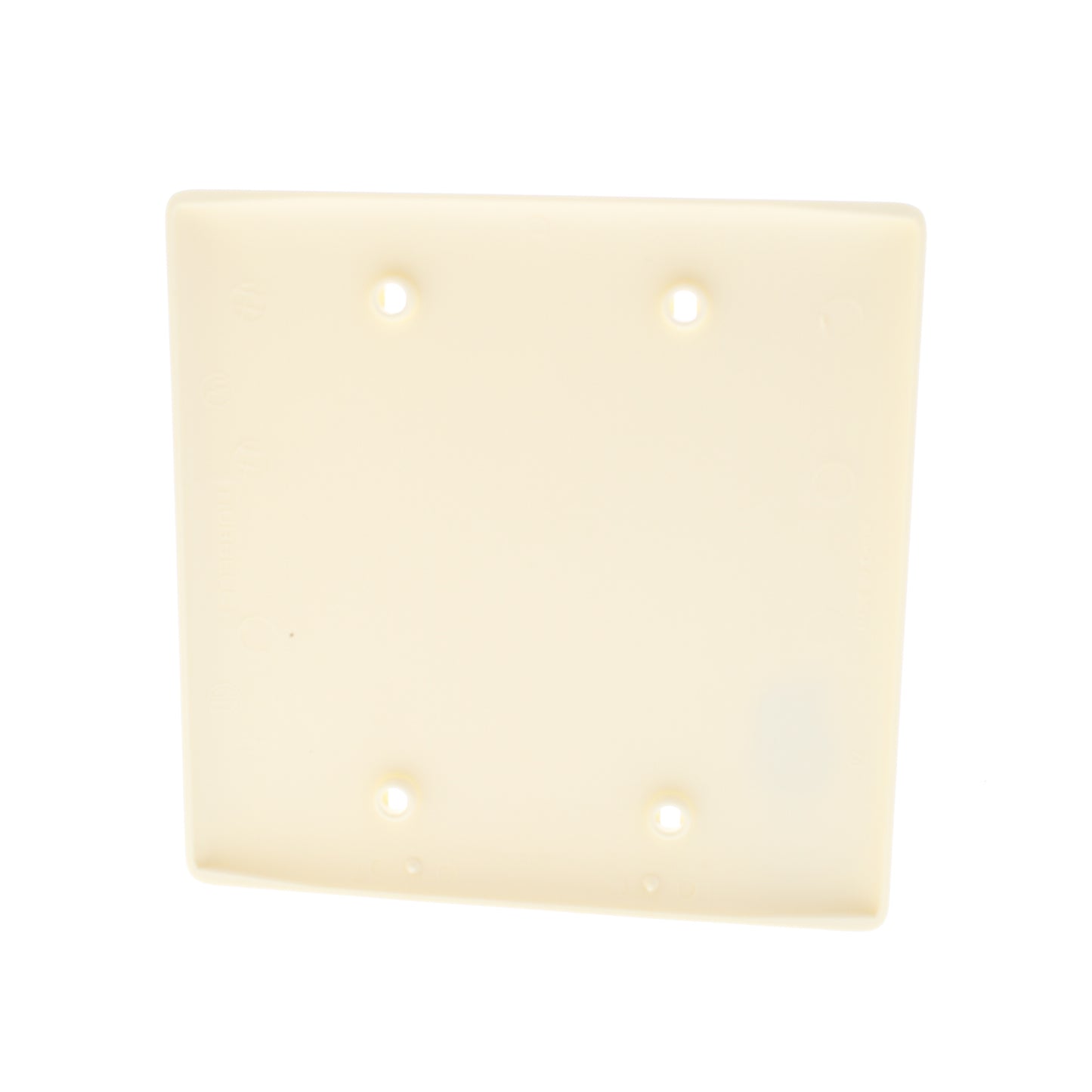 Hubbell NP23AL Almond 2-Gang Blank Unbreakable Wallplate Cover Box Mount 25pcs