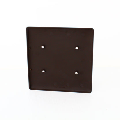 Hubbell NP24 Brown 2-Gang Blank, Unbreakable Nylon Wallplate Cover Strap Mount