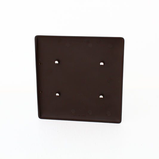 Hubbell NP24 Brown 2-Gang Blank, Unbreakable Nylon Wallplate Cover Strap Mount