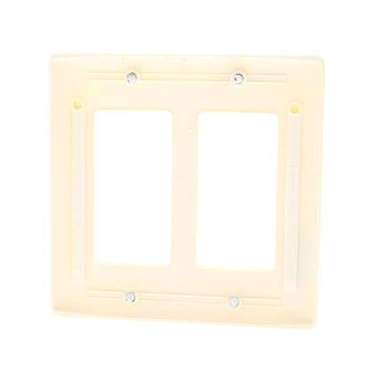Hubbell NP262AL Almond 2-Gang Decorator Unbreakable Nylon Wallplate Cover 25pcs