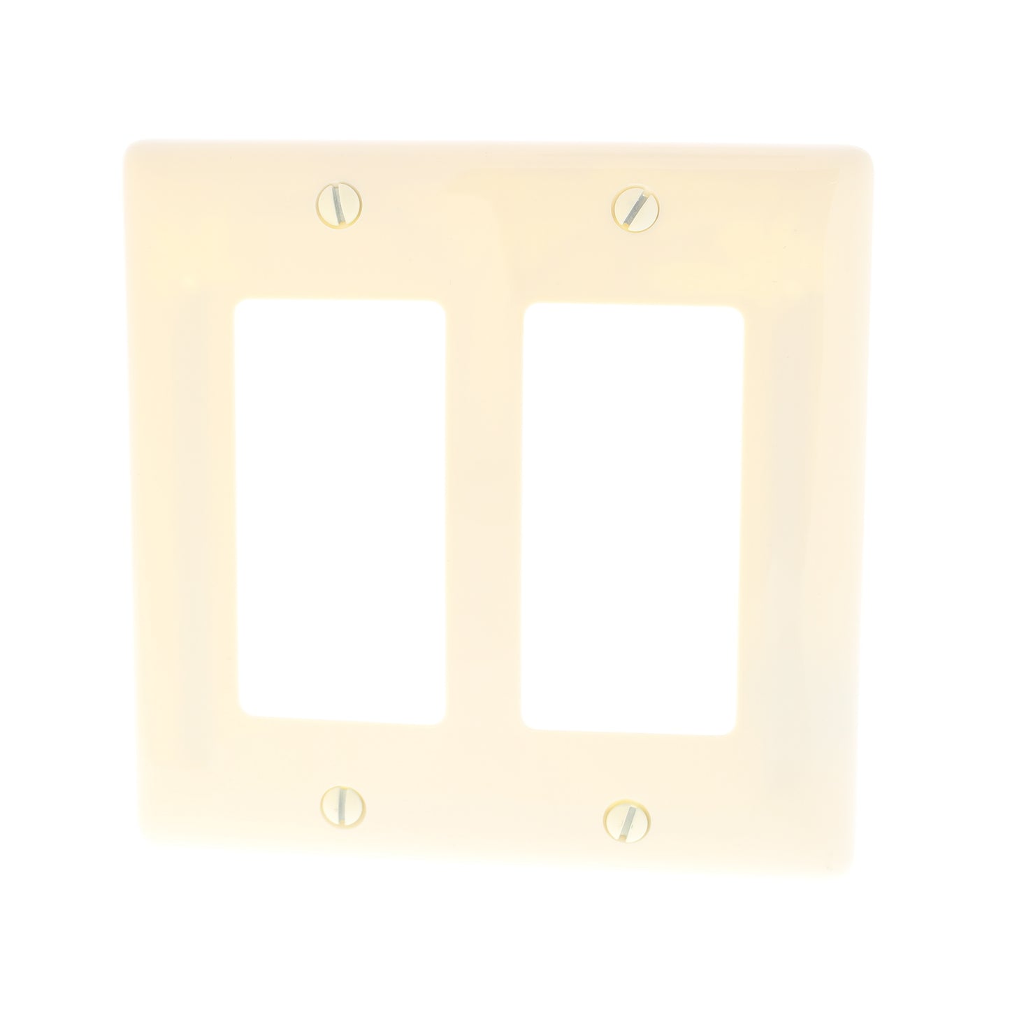 Hubbell NP262AL Almond 2-Gang Decorator GFI Unbreakable Standard Wallplate Cover