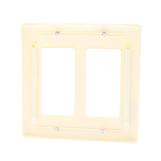 Hubbell NP262AL Almond 2-Gang Decorator GFI Unbreakable Standard Wallplate Cover