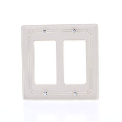 Hubbell NP262OW Office White 2-Gang Decorator Unbreakable Wallplate Cover 25pcs