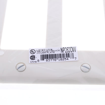 Hubbell NP262OW Office White 2-Gang Decorator Unbreakable Nylon Wallplate Cover